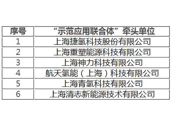 上海市发布2021年度燃料电池汽车示范应用拟支持单位公示(图1)