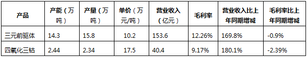 锂电材料龙头企业最新年报数据梳理(图1)