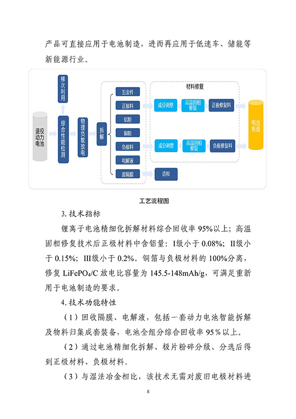 工信部首次发布：废旧动力电池综合利用工艺技术设备目录(图8)